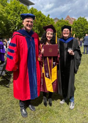 Aida Akhmedova and Marek Suszko and Pat Mooney-Melvin, May 10 2024, Graduation